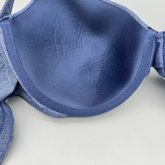 Ambrielle 42C Bra Everyday Full Coverage Underwire Back Closure Heather Blue EUC - Picture 13 of 14